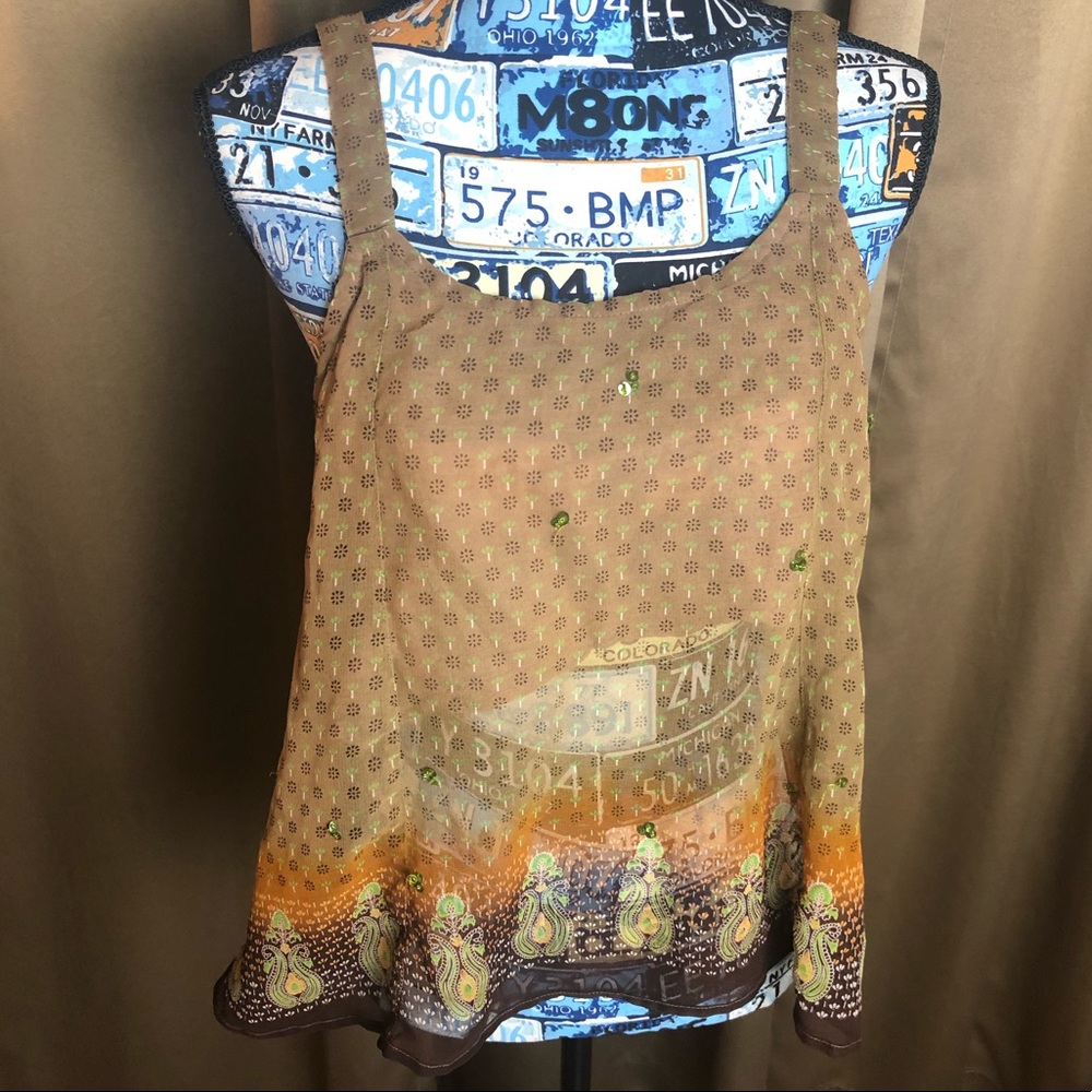 Kathmandu To You Sheer Hippy Boho Tank Top